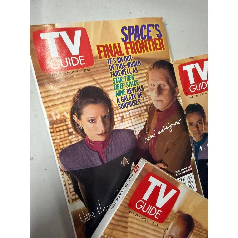 Lot 4 Star Trek Deep Space Nine TV Guide May 1999 Complete Cover Set DS9 Final